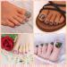 Marbling Print Toenail Polish Strips - 20 Sheets Adhesive Nail Stickers & Manicure Kit - Buy Online on GoSupps.com