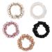 5PCS Pearl Hair Ties - Rhinestone Stretchy Hair Bands for Women and Girls - Hair Accessories Gift Set (Champagne Pink/White/Black) - Buy Online on GoSupps.com