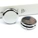 Round American Flag Pill Box | 3 Compartment Decorative Metal Medicine Organizer | Portable Pocket Pill Case - Buy Online on GoSupps.com
