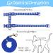 Adjustable Nylon Cat Leash Set - 2 Pieces with Lady Beetle Print & Soft Cat Dishes for Kittens Puppies & Rabbits - Pink & Blue - Buy Online on GoSupps.com
