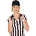 Geyoga 4 Pcs Men's Official Referee Costume Set - Black & White Stripe Shirt, Hat, Whistle, Flag for Halloween Cosplay - Buy Online on GoSupps.com