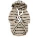 Zweitea Striped Hoodie for Small & Medium Dogs | Soft Sweatshirt & T-Shirt for Puppies | Stylish Khaki Hooded Jacket - Buy Online on GoSupps.com