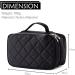 Forrica Double Layer Ladies Cosmetic Bag with Mirror - Travel Makeup Pocket Organizer - Stylish Black Makeup Storage for Girls - Buy Online on GoSupps.com