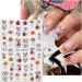 Halloween Nail Stickers 12 Sheets Self-Adhesive Nail Decal Cobweb Ghosts Pumpkin Nail Art Decoration Design Supplies - Buy Online on GoSupps.com