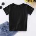 Girls Casual Button Front Tunic Top | Short Sleeve Knot Blouse | Kids T-Shirt | Size 6-7 Years | Color: Black - Buy Online on GoSupps.com