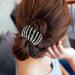 SUANQ 4Set Rhinestone Bird Nest Hair Clip Expandable Ponytail Holder Hair Claw Clamps Colorful Fashion Bun Makers Hair Accessory Donut Bun Maker for Women Girls - Buy Online on GoSupps.com