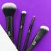 MODA Royal & Langnickel Pro Full Size Everyday 5pc Makeup Brush Set with Pouch Includes - Multi-Purpose Powder Angle Foundation Domed Shadow and Angle Eyeliner Brushes Black - Buy Online on GoSupps.com
