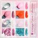 Mobray Poly Extension Nail Gel Kit - 8 Colors, Clear Pink Red Glitter, Gel Top & Base Coat, Slip Solution, Brush, Forms - DIY Home Nail Art Set - Buy Online on GoSupps.com