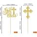Rsstarxi 24 Pack Baptism Cupcake Toppers God Bless Cupcake Toppers Glitter Cross God Bless Cupcake Picks for Babyshower Christian First Communion Baptism Party Cake Decorations Gold - Buy Online on GoSupps.com