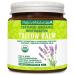 RejuveNaturals USDA Certified Organic Beef Tallow Balm Large 4oz Glass Jar Grass Fed & Finished Tallow with Beeswax & Jojoba Oil Solid Non-Comedogenic Natural Moisturizer for Face & Body