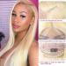 Bele Blonde Lace Front Human Hair Wig 20inch 613 Color 180% Density | HD Transparent Lace 13x4 Brazilian Virgin Hair with Baby Hair | Pre Plucked Guless Straight Wig - Buy Online on GoSupps.com