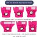 Cutebone 3-Pack Washable Dog Diapers - Waterproof Puppy Pants for Heat Period | Valentine's Day Rose Collection (D24S-DE ROSE & LILA Size S 28-40.5cm) - Buy Online on GoSupps.com