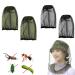 Midge Head Net 4 PCS Mosquito Head Net Black and Green Midge Head Net Protecting Cover Fine Mesh Insect Netting Mosquito Head for Travelling Outdoor Hiking Camping and Climbing