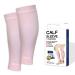 Designed by doctors calf compression cuffs stretchy calf support compression calf protection for pain relief muscle recovery varicose veins knee-high leg support L pink 1 pair pink l