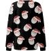 Women's Christmas Snowman Penguin Print Sweatshirt | O-Neck Raglan Top | Comfy Xmas Jumper | Black, Size S - Buy Online on GoSupps.com