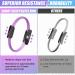 Sleek 14 Pilates Ring with 4 Resistance Bands - Padded Magic Circle for Yoga & Fitness - Toning Thighs - Purple - Buy Online on GoSupps.com