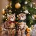 Christmas Cat Collar 2 Pack - Cute Plaid Patterns with Bell and Bow Tie | Adjustable Safety Kitten Collar 8'' to 12 - Buy Online on GoSupps.com