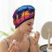 Quick-Dry Hair Towel Wrap with Button - Beach Palm Trees Design | Fast Hair Drying Turban for All Hair Types - Buy Online on GoSupps.com