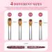 Saviland Acrylic Nail Brush Set - 4PCS Pink Leopard Print Brushes for Nail Extensions & Carving - Sizes 8/10/12/14 - Buy Online on GoSupps.com
