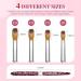 Saviland 4PCS Pink Leopard Print Kolinsky Acrylic Nail Brush Set - Professional Brushes for Acrylic Powder System (Size 8/10/12/14) - Ideal for Nail Extension, Carving, and Acrylic Application - Buy Online on GoSupps.com