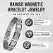 Buy Rainso Men's Magnetic Stainless Steel Bracelet - Twisted Braided Design in Black Silver | Unique Gift Box - Buy Online on GoSupps.com