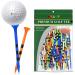 HUAEN Golf Tees Plastic Tees 100 Pack 3-1/4 Inch Unbreakable Long Tees Bulk Low Friction and Resistance (Stripe)