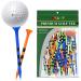 HUAEN Golf Tees Plastic Tees 100 Pack 3-1/4 Inch Unbreakable Long Tees Bulk Low Friction and Resistance (Stripe)