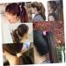HONMEET Fashion Hair Bands for Womens Hair Goody Hair Ties Rhinestone Tail Hair Bands Ponytail Tie Womens Hair Accessories Punk Hair Tie Hair Ties for Women Ponytail Button Miss Girl - Buy Online on GoSupps.com