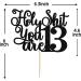 Holy You are 13 Cake Topper Officially Teenager 13 13 Year Old Teens Happy 13th Birthday Decorations Black Glitter - Buy Online on GoSupps.com