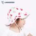 LANGZHEN Baby Girls Sun Protection Hat with Chin Strap | Adjustable Toddler Kids Wide Brim Play Hat | White -Strawberry 6-12 Months - Buy Online on GoSupps.com