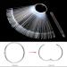 Rnitle Transparent Nail Swatches Sticks - 50 Piece Fan-shaped Board for Nail Polish Display and Practice - Clear Nail Colour Display - Buy Online on GoSupps.com