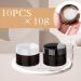 10 Pack Amber Glass Cans - 10ml Refillable Cosmetic Containers for Creams Lotions & Essential Oils - Buy Online on GoSupps.com