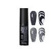 Reflective Glitter Gel Nail Polish 5ml Sparkling Black Gel Liner Polish Shimmer Diamond Soak Off UV Gel Nail Varnish Glitter Nail Gel Manicure for Party Holiday Home Use (R07)