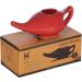 HealthGoodsIn Premium Ceramic Neti Pot - 225ml, Crackle Pattern Red | Handcrafted, Durable & Dishwasher Safe - Buy Online on GoSupps.com