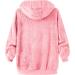 Shop Hanxiulin Fluffy Fleece Plush Jacket for Women - Warm Zipper Wool Coat in Pink | Cozy Autumn/Winter Transition Jacket XXL - Buy Online on GoSupps.com