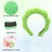 Soft Spa Headband Set for Women - Ideal for Face Washing and Skincare - Terry Cloth Makeup Headband - Black+Green - Buy Online on GoSupps.com