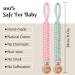 Pacifier Clip 11 Inch Handmade Braided Cotton Holder with Wooden Clips - 4 Pack for Boys and Girls - Fits All Pacifiers & Teething Toys - Baby Shower Gift - Buy Online on GoSupps.com