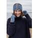 Aran Traditions Donegal Cable Knitted Style Button Headband (Denim) - Buy Online on GoSupps.com