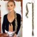 Sofeiyan Long Braid Ponytail Extension with Hair Tie Straight Sleek Wrap Around Hair Extensions Braid Pony Tail Fluffy Natural Soft Synthetic Hairpieces for Women Daily Wear 30 inch 30 Inch (Pack of 1) Ash Brown with Sandy Blonde