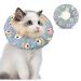 Kytpyi Halskrause cat cat collar stain-resistant adjustable (17-27cm) neck crashes for cats or dogs breathable waterproof cotton cotton cats healing (blue) bear