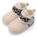 JIASUQI Baby Boys Girls Booties Toddler Soft Winter Boots House Slippers Infant Warm Socks Anti Skid Newborn Crib Shoes 12-18 Months Leopard