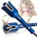 Auto Hair Curler,Automatic Curling Iron 1 inch Ceramic Barrel with 5 Adjustable Temp up to 450& Anti-Stuck Left&Right Auto Rotating Hair Curling Wand for Styling Blue