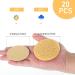 20 Natural Cellulose Facial Sponges for Cleansing and Exfoliating - Round Yellow Sponge Set - Buy Online on GoSupps.com