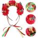 Minkissy Halloween Flower Headband Mexican Rose Flower Crown Skull Headpiece dia de los muertos Flower Crown (Red) - Buy Online on GoSupps.com