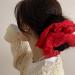 PURPLELILY Lace Scrunchies for Women Large Elastic Hair Scrunchy Eye Catching Hair Rope French Hair Bobbles Ponytail Holder Red - Buy Online on GoSupps.com