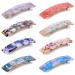 8 Pieces Womens Hair Barrettes Cellulose Acetate Hair Clip Tortoise Shell French Design Celluloid Rectangle Hair Clips for Women Girls Daily Wear (Colorful Patterns)