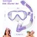 Kids Snorkel Set - Dry Top Snorkel Mask for Boys and Girls - Anti-Fog, Leak-Proof, 180 Panoramic View - Purple Snorkel Kit for Youth - Buy Online on GoSupps.com