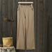 MALAIDOG Women's Cotton Linen Beach Lounge Pants - Khaki Medium | High Waist Wide Leg Trousers with Pockets - Buy Online on GoSupps.com