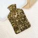 Gold Glitter Hot Water Bottle with Plush Cover | Hand Warmer for Adults & Kids | 26.5x15.3cm | International Shipping - Buy Online on GoSupps.com