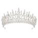 AW BRIDAL Silver Crown for Women  Wedding Tiara for Bride Queen Crown Crystal Headband for Quinceanera Pageant Prom Birthday